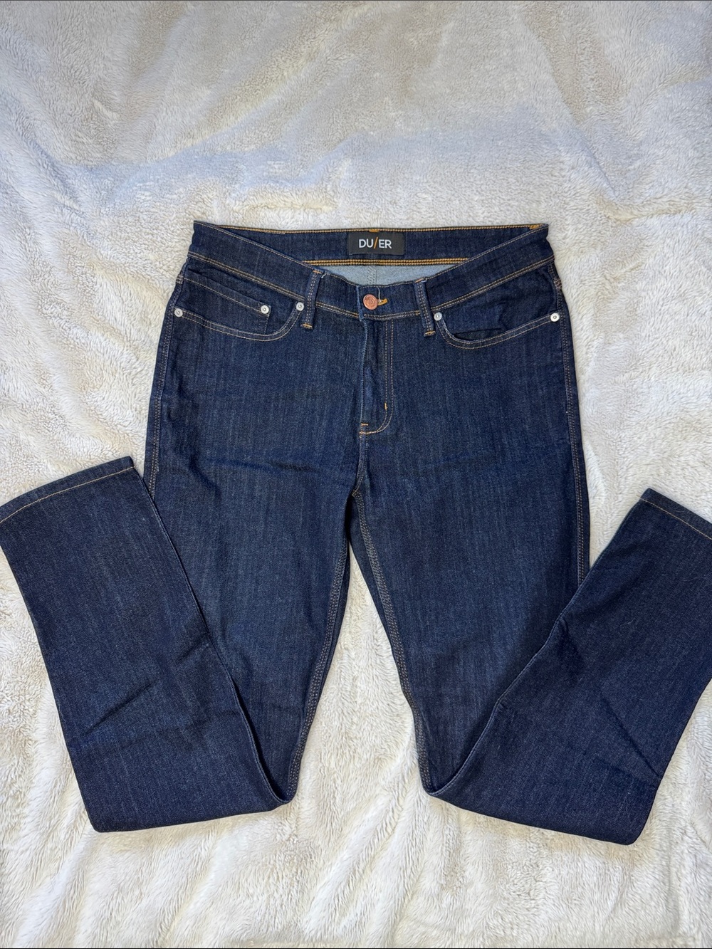 DUER L2X Slim Fit Dark Wash Denim Jeans Size 33x32
